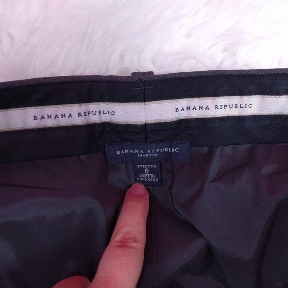 @ Banana Republic sz 8 Grey Cropped Martin Pants - Picture 3 of 7